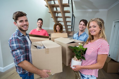 Careful loading of household items for a local removal job