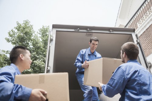 Business packing and loading for a local move in West London