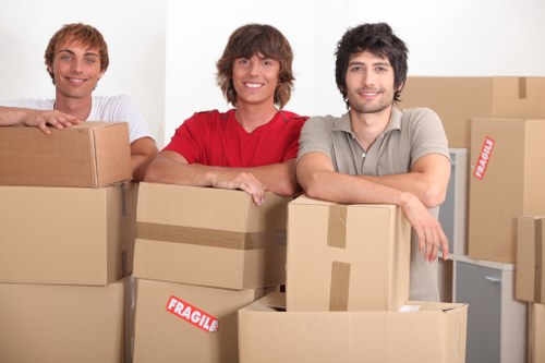 Ealing flat move with careful loading support and packed boxes