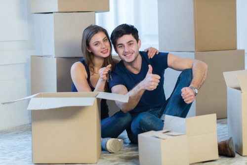 Organised unpacking and storage setup in an Ealing property