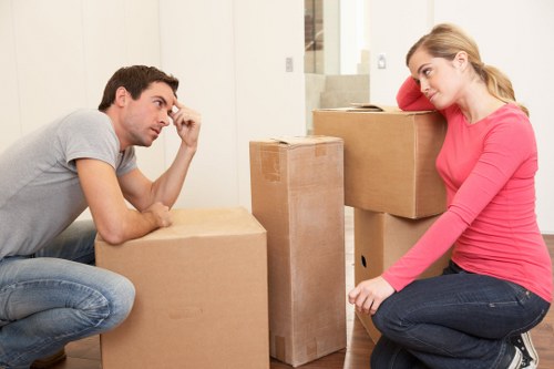 Packed household boxes ready for a local house move
